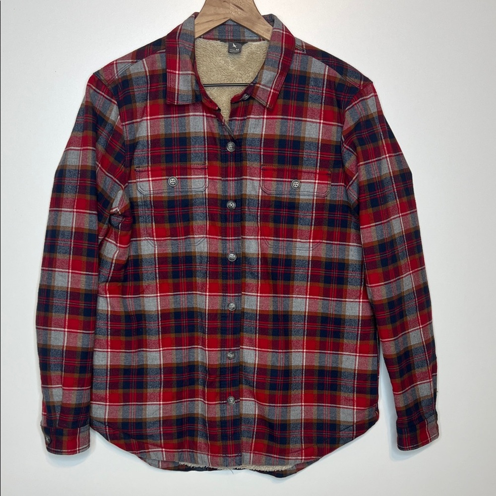 Eddie Bauer fleece lined shirt jacket Medium